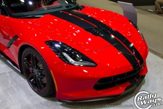 Red Striped Corvette C7 at Chevy Booth