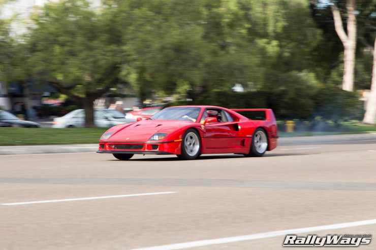Ferrari F40 in Action Photo Sequence 3
