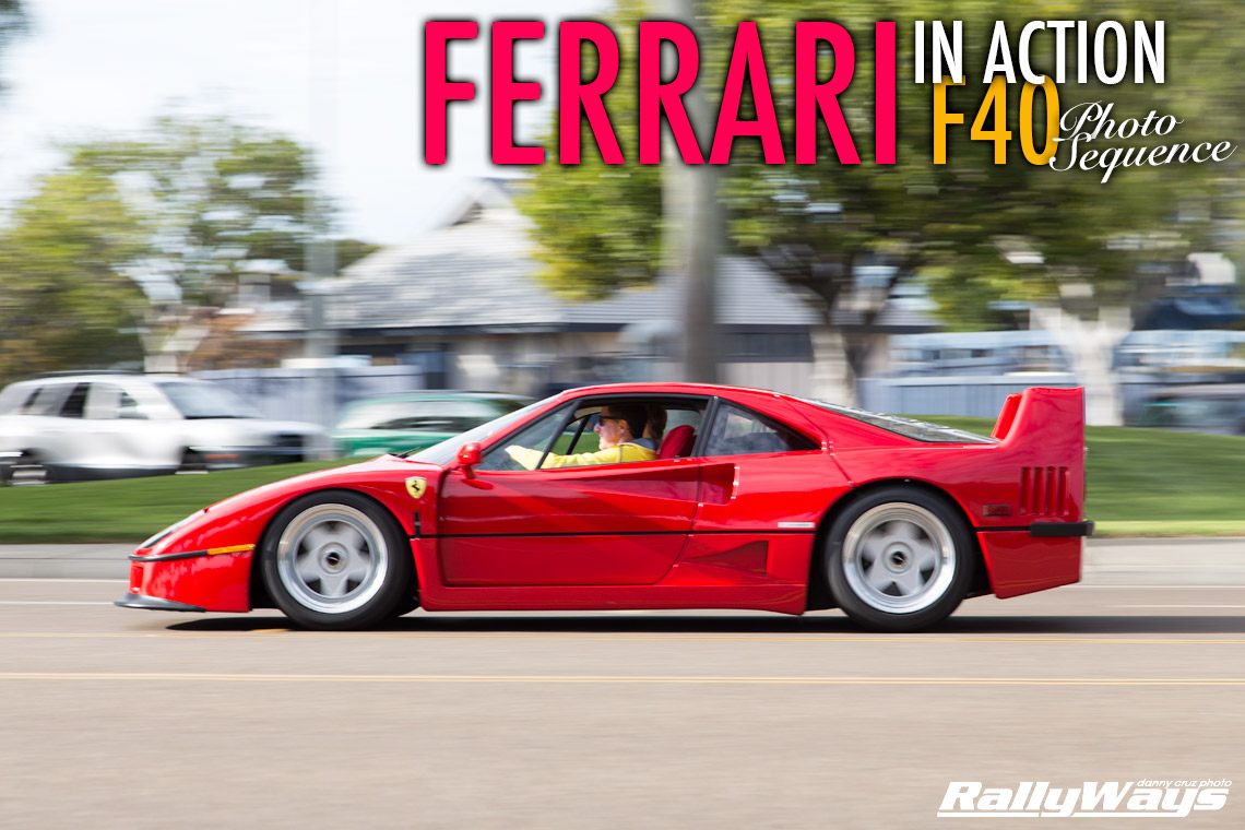 Ferrari F40 in Action Photo Sequence