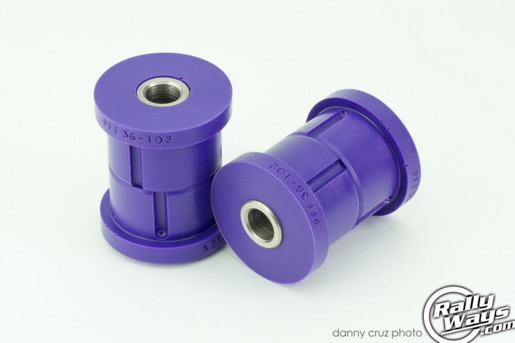 Close Look at Purple PowerFlex Bushings