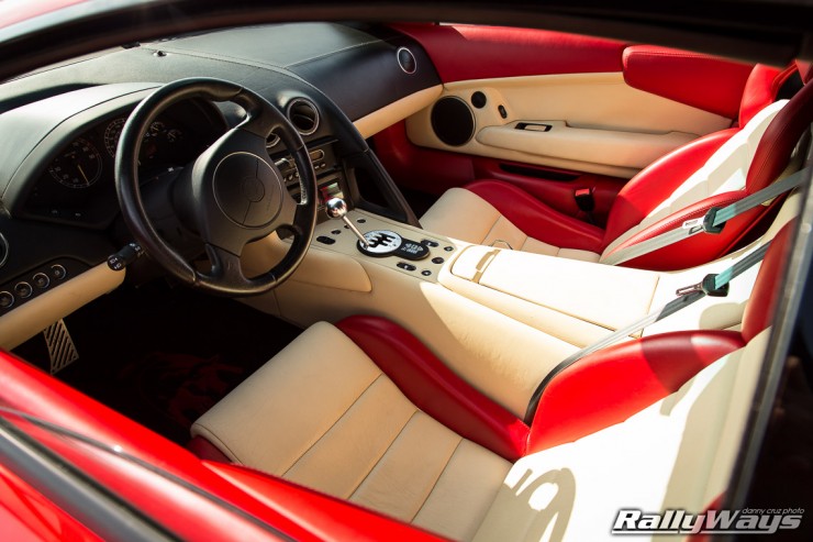 Red Lamborghini Murcielago Interior