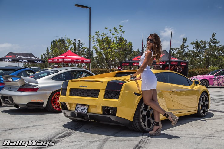 Kianah Lee and a Lamborghini Gallardo