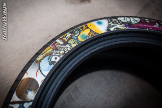 Color Tire Print Closeup