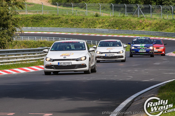Nürburgring Nordschleife cars on the track
