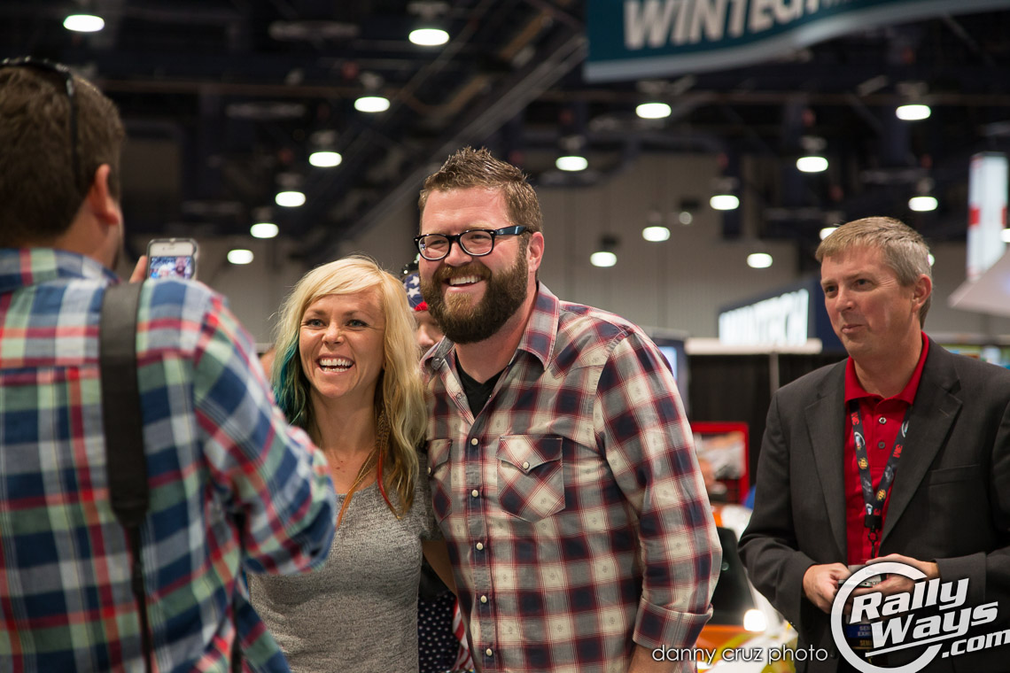 Jessi Combs and Rutledge Wood 3M Wrap2Wrap Battle Judges - SEMA 2014