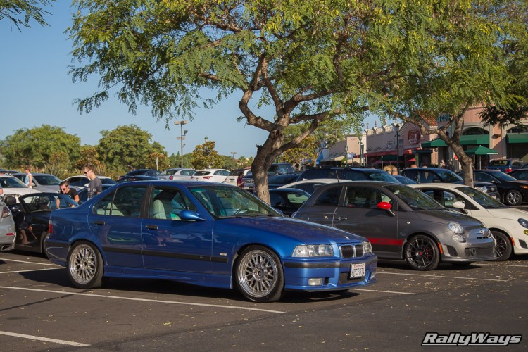 Blue BMW E36 M3 at Cbad Cars and Coffee Carlsbad